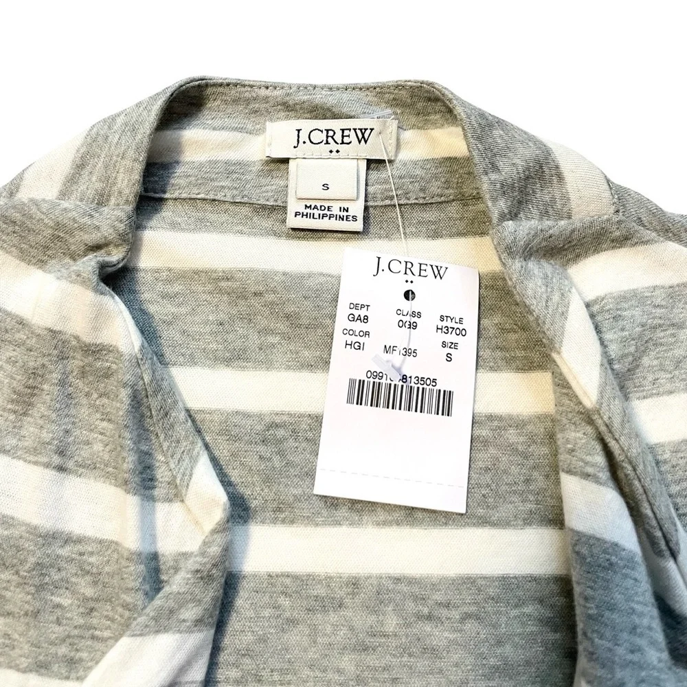NWT J.Crew Always Cascading Striped Cardigan